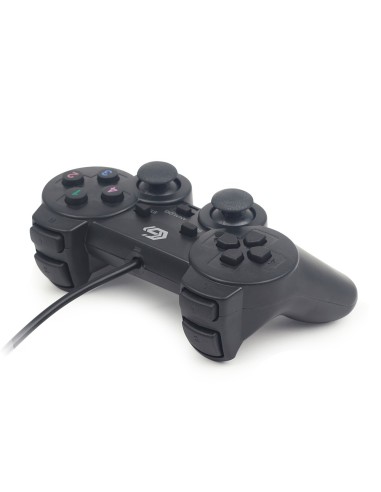 Gembird JPD-UDV-01 mando y volante Negro USB 2.0 Gamepad Analógico Digital PC