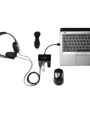 Kensington Hub USB 3.0 de cuatro puertos UH4000  negro