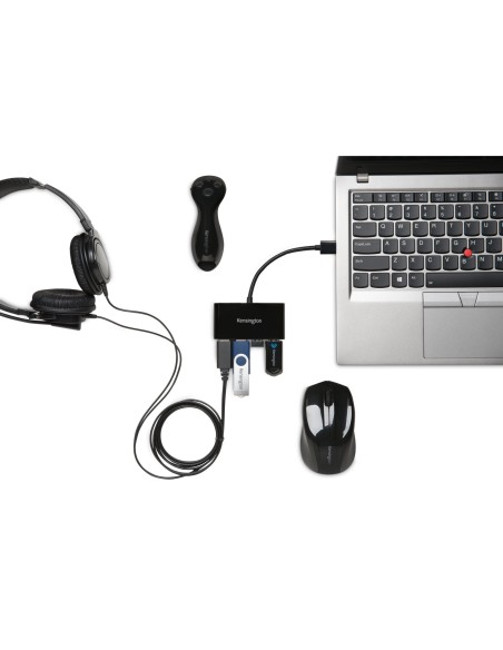 Kensington Hub USB 3.0 de cuatro puertos UH4000  negro