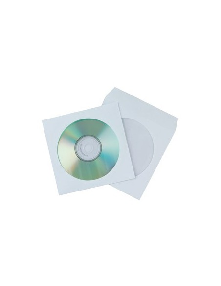 Q-CONNECT KF02206 estuche para medios de almacenamiento Paper case Transparente, Blanco