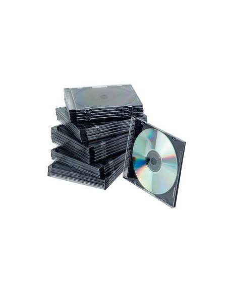 Q-CONNECT KF02210 estuche para medios de almacenamiento Funda para disquete Negro, Transparente