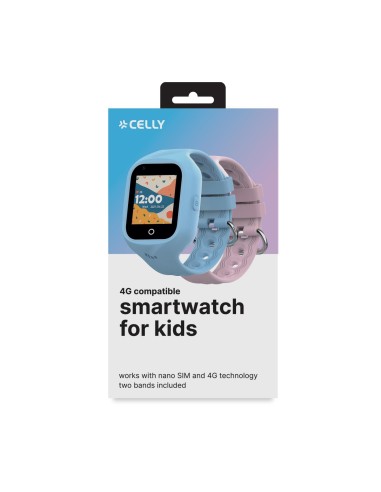 Celly KIDSWATCH4G Relojes inteligentes y deportivos 3,56 cm (1.4") Digital Pantalla táctil 4G Negro GPS (satélite)