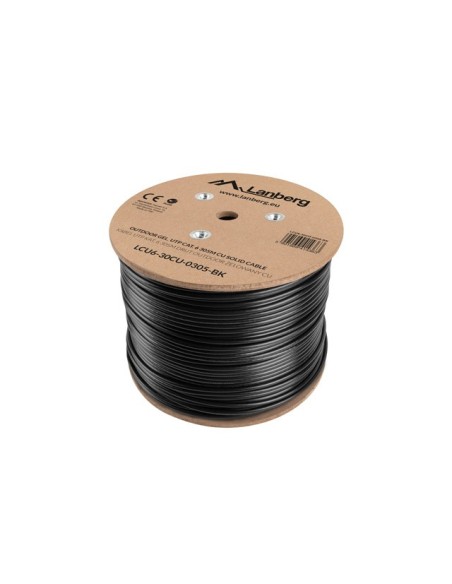 Lanberg LCU6-30CU-0305-BK cable de red Negro 305 m Cat6 U UTP (UTP)