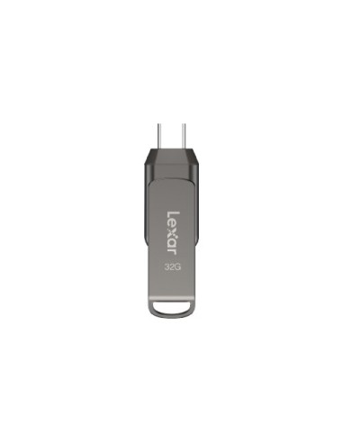 Lexar JumpDrive Dual Drive D400 unidad flash USB 32 GB USB Type-A   USB Type-C 3.2 Gen 2 (3.1 Gen 2) Plata