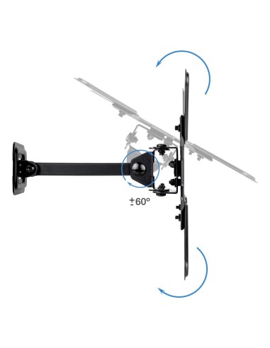 TooQ Soporte de Pared para Pantallas 13"-43", Negro