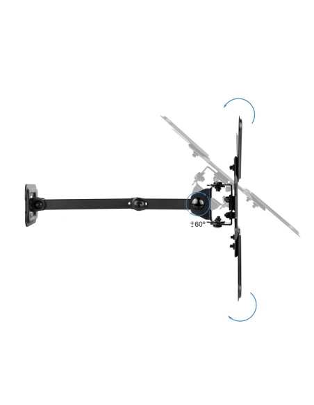 TooQ Soporte de Pared para Pantallas 13"-43", Negro