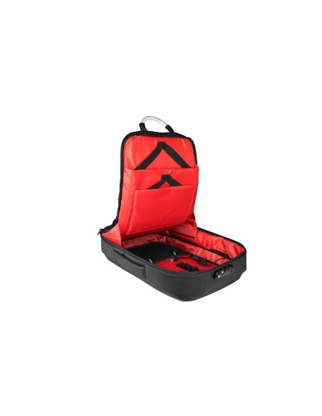 Mars Gaming MB2 - Mochila-Maletín gaming (impermeable, candado TSA, hasta 17,3 pulgadas, puerto externo USB, anti robos, asa de