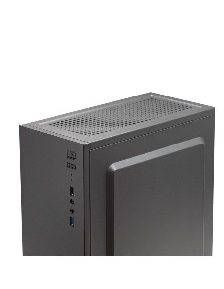 Mars Gaming MC100 - Caja Gaming ATX, ventilador 90mm FRGB, ventilación convect-cool, color negro