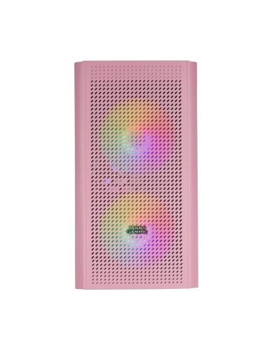 Mars Gaming MC300P Rosa, Caja PC Micro ATX, Cristal Templado, Frontal MESH, 3xVentilador FRGB