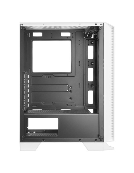 Mars Gaming MC-C, Caja PC ATX, Panel Frontal Metal-Mesh, Cristal Templado, 3 Ventiladores Frontales FRGB 120mm, Blanco