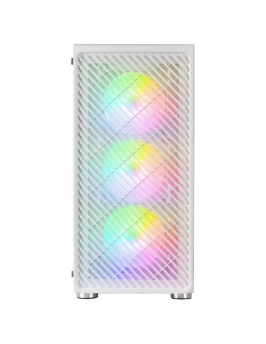 Mars Gaming MC-F, Semitorre Gaming ATX, Ventana Completa Cristal Templado, Frontal Metal-Mesh, 4X Ventiladores ARGB 120mm,