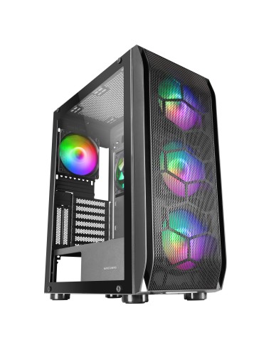 Mars Gaming MC-KX, Torre Gaming Premium E-ATX, Sistema CPU Freezer, 5 Ventiladores ARGB Ultra-silenciosos, Controladora ARGB y