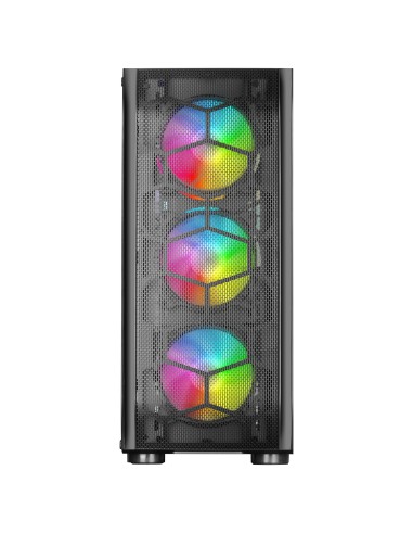 Mars Gaming MC-KX, Torre Gaming Premium E-ATX, Sistema CPU Freezer, 5 Ventiladores ARGB Ultra-silenciosos, Controladora ARGB y