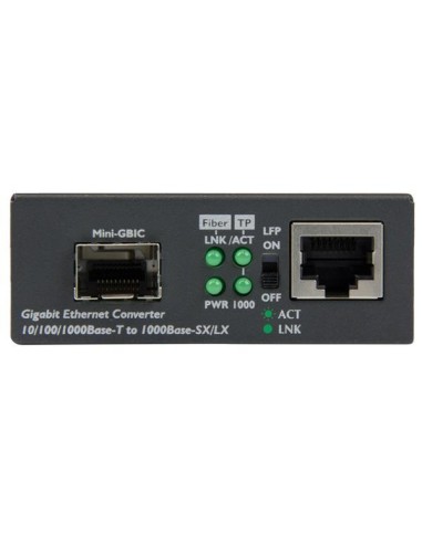 StarTech.com Conversor de Medios Ethernet Gigabit a Fibra con SFP abierto