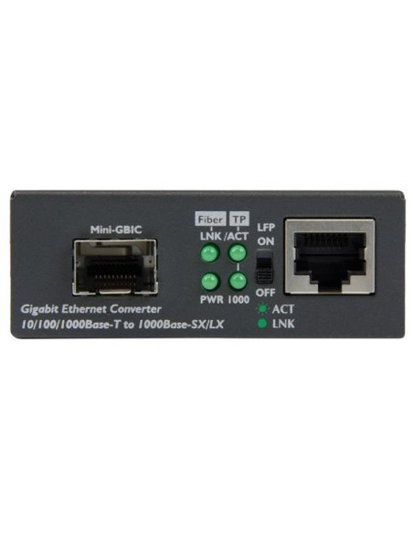 StarTech.com Conversor de Medios Ethernet Gigabit a Fibra con SFP abierto