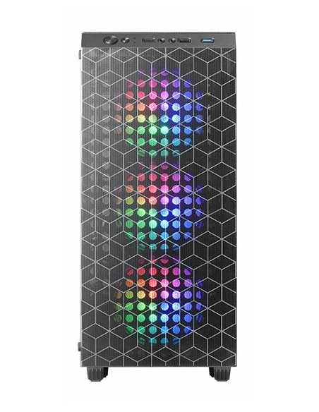 Mars Gaming MC-MAG, Caja Gaming ATX, Ventana Lateral Completa Cristal Templado, Doble Rejilla Magnética Antipolvo Frontal +