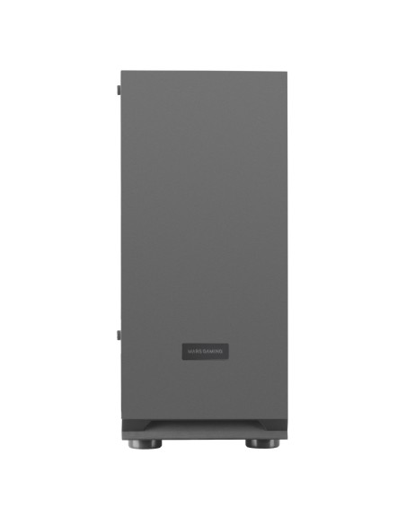 Mars Gaming MCN2, Caja PC Gaming ATX, Ventana Lateral Completa, Rejilla Delantera, Diseño Cámara Dual, Ventilador Trasero 12cm,