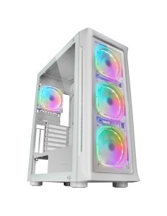 Mars Gaming MC-NEO, Torre Gaming XXL E-ATX, Ventana Lateral y Frontal Cristal Templado, 4X Ventiladores ARGB 120mm + Ventilador