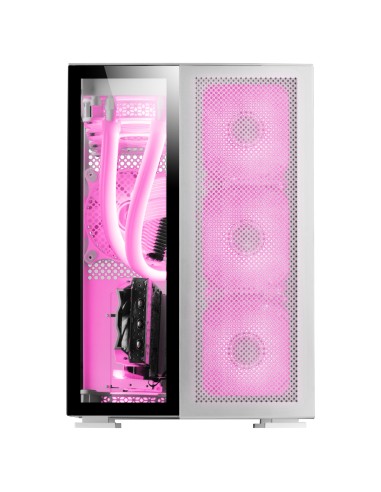 Mars Gaming MC-Nova, Torre Gaming Custom XXL E-ATX Aluminio, Doble Ventana Completa Cristal Templado, Estructura Modular Doble