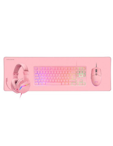 Mars Gaming MCP-RGB3, Pack Gaming Teclado Fixed RGB + Ratón Gaming RGB Flow 3200 DPI + Auriculares Over-Ear RGB + Alfombrilla