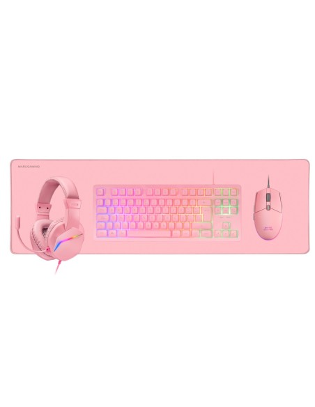 Mars Gaming MCP-RGB3, Pack Gaming Teclado Fixed RGB + Ratón Gaming RGB Flow 3200 DPI + Auriculares Over-Ear RGB + Alfombrilla