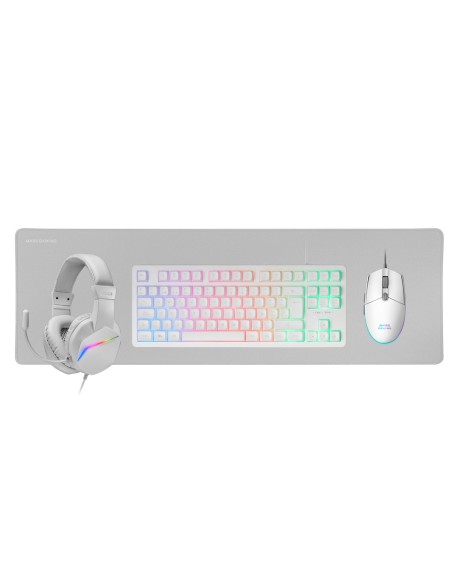 Mars Gaming MCP-RGB3, Pack Gaming Teclado Fixed RGB + Ratón Gaming RGB Flow 3200 DPI + Auriculares Over-Ear RGB + Alfombrilla