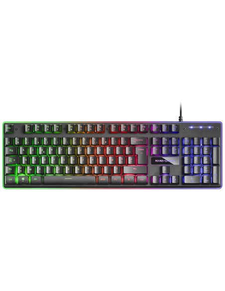 Mars Gaming MCPXBFR, Combo Teclado H-Mech FRGB, Ratón Ultraligero 10000DPI y Alfombrilla XXL, Negro, Idioma Francés