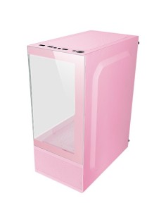 Mars Gaming MC-SE, Caja PC Micro-ATX, Panel Frontal y Lateral de Cristal Sin Marco, Diseño Inferior con Tecnología AirTech