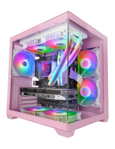 Mars Gaming MC-VIEW2P Mini Tower Rosa