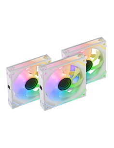 Mars Gaming MF-LINKFINITYKIT, Kit 3x Ventiladores Modulares PWM 120mm, Sistema de Conexión LINKFINITY, Iluminación Infinity