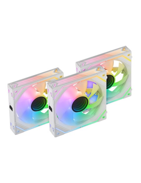 Mars Gaming MF-LINKFINITYKIT, Kit 3x Ventiladores Modulares PWM 120mm, Sistema de Conexión LINKFINITY, Iluminación Infinity