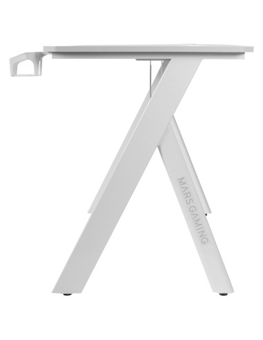 Mars Gaming MGD100RGB, Mesa Gaming Ergonómica RGB, Alfombrilla XXL, Soporte Auriculares y Bebida, Escritorio PC, 100x60cm,