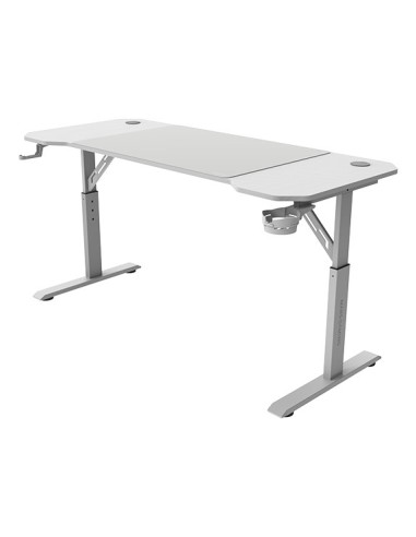 Mars Gaming MGD-ERGO140, Mesa Altura Ajustable 3 Posiciones, Superficie Ergonómica, Estructura Metálica, Alfombrilla XXL,