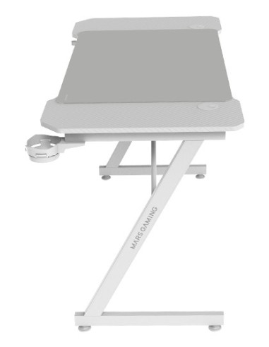 Mars Gaming MGD-X120, Mesa Gaming Ergonómica, Superficie en Fibra de Carbono, Estructura Metálica, Alfombrilla XXL, Soporte