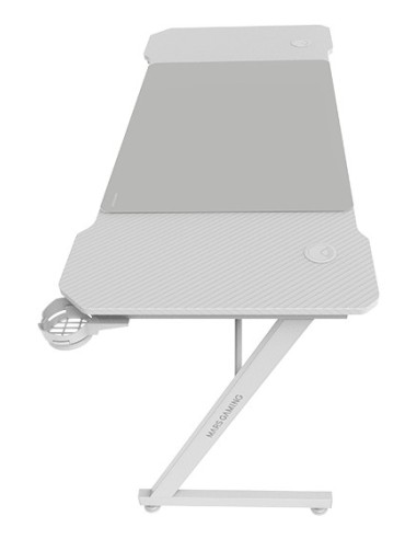 Mars Gaming MGD-X140, Mesa Gaming Ergonómica, Superficie en Fibra de Carbono, Estructura Metálica, Alfombrilla XXL, Soporte