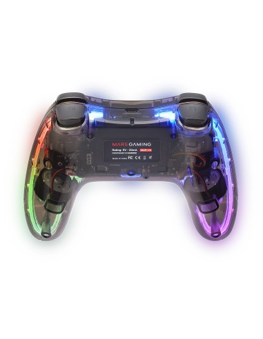 Mars Gaming Gamepad Inalámbrico 2.4GPRO, Neon RGB, Vibración Háptica Dual, Joysticks Analógicos, Mando para PC, PS3, PS4,