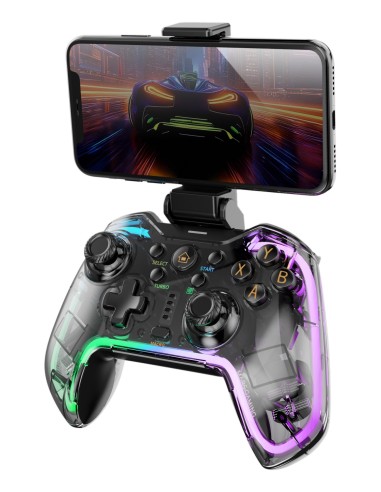 Mars Gaming MGP-BT2 Negro, Transparente Bluetooth USB Gamepad Analógico Digital Android, Nintendo Switch, Nintendo Switch 2,