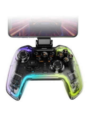 Mars Gaming MGP-BT2 Negro, Transparente Bluetooth USB Gamepad Analógico Digital Android, Nintendo Switch, Nintendo Switch 2,