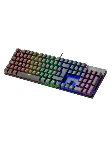 Mars Gaming MK422 Negro, Teclado Mecánico Gaming RGB, Antighosting, Switch Mecánico Marrón, Idioma Italiano