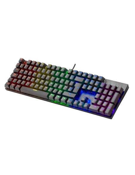 Mars Gaming MK422 Negro, Teclado Mecánico Gaming RGB, Antighosting, Switch Mecánico Marrón, Idioma Italiano