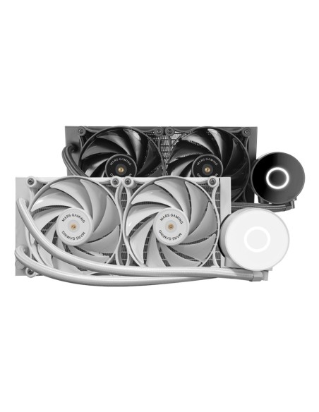 Mars Gaming ML-PRO240, Refrigeración Líquida CPU Profesional, TDP 450W, 2 Ventiladores FDB Ultra-silenciosos, Bomba