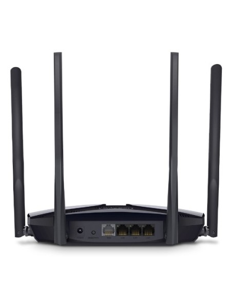 Mercusys MR80X router inalámbrico Gigabit Ethernet Doble banda (2,4 GHz   5 GHz) Negro