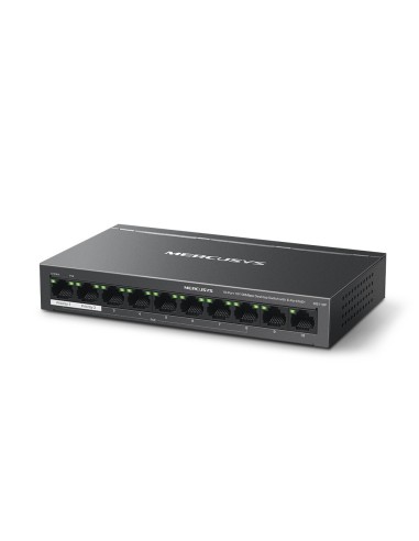 Mercusys MS110P switch Gestionado Fast Ethernet (10 100) Energía sobre Ethernet (PoE) Negro