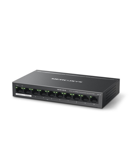 Mercusys MS110P switch Gestionado Fast Ethernet (10 100) Energía sobre Ethernet (PoE) Negro