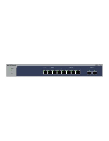 NETGEAR 8-Port Multi-Gigabit 10G Ethernet Smart Switch with 2 SFP+ Ports (MS510TXM) Gestionado L2+ 10G Ethernet
