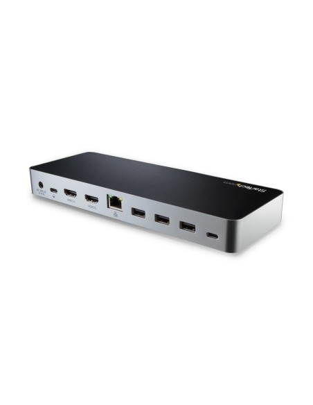 StarTech.com Docking Station USB C para 2 Monitores - PD de 60 W para Portátil Windows - Replicador de Puertos USB Tipo C a