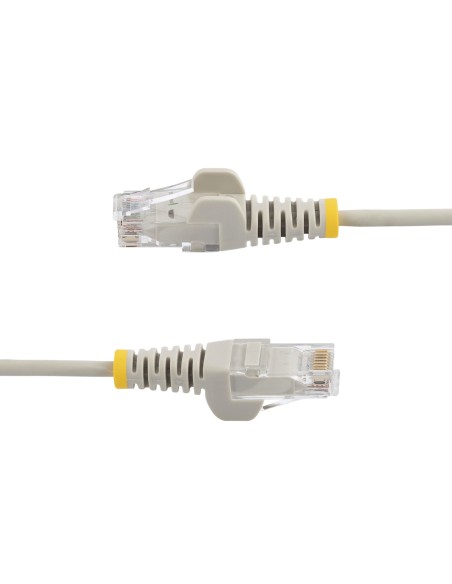 StarTech.com Cable Cat6 de 1,5m - Delgado - con Conectores RJ45 sin Enganches - Gris