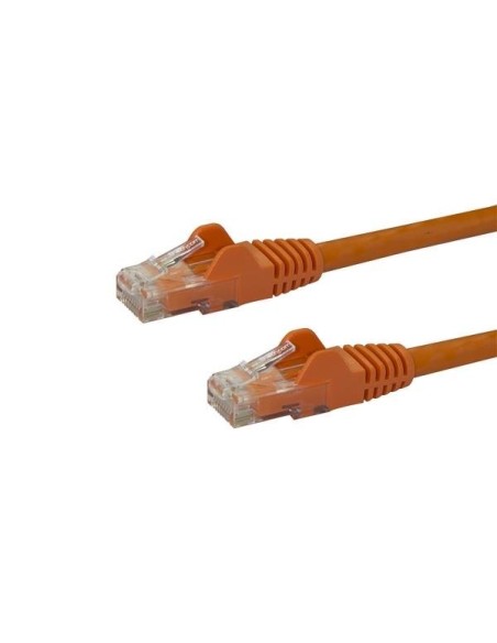 StarTech.com Cable de Red de 0,5m Naranja Cat6 UTP Ethernet Gigabit RJ45 sin Enganches