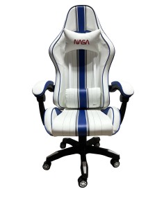 NASA AT012BIS-WB silla para videojuegos Butaca para jugar Asiento acolchado Azul, Blanco