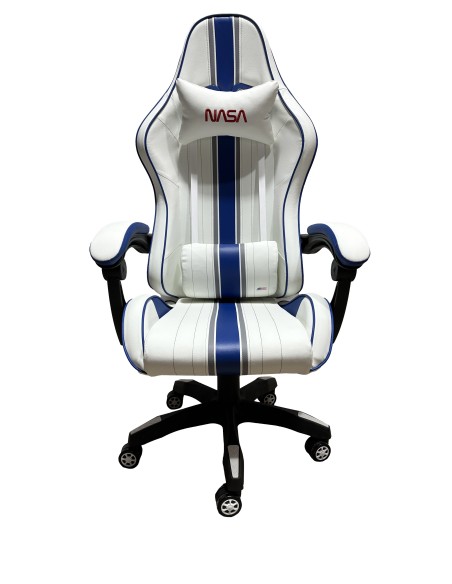 NASA AT012BIS-WB silla para videojuegos Butaca para jugar Asiento acolchado Azul, Blanco